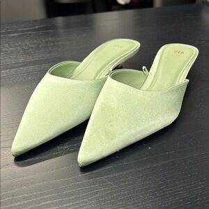 Elegant Mint Green Women's Mules